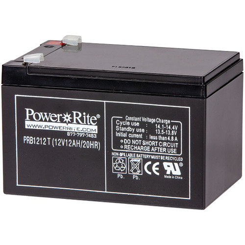 Power Rite Battery, 12V, 12 Ah, 1/Each