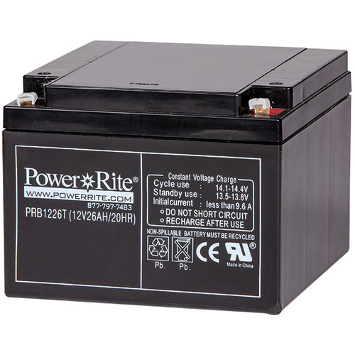 Power Rite Battery, 12V, 26 Ah, 1/Each