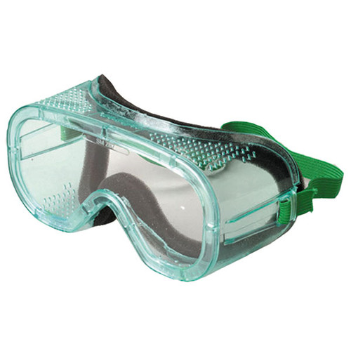 SureWerx Sellstrom 813 Chemical Splash Safety Goggles, Non-Vented, Green Body, Clear Lens, 1/Each