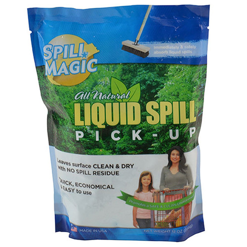 Spill Magic Absorbent Powder w/ Single-Use Plastic Bag, 12 oz, 1/Each