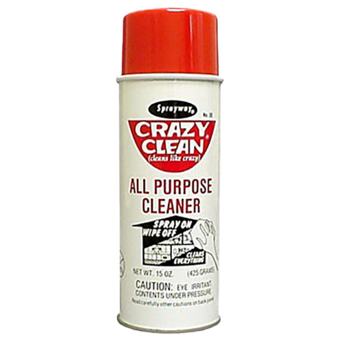 Sprayway Crazy Clean All Purpose Cleaner, 15 oz Aerosol, 12/Case