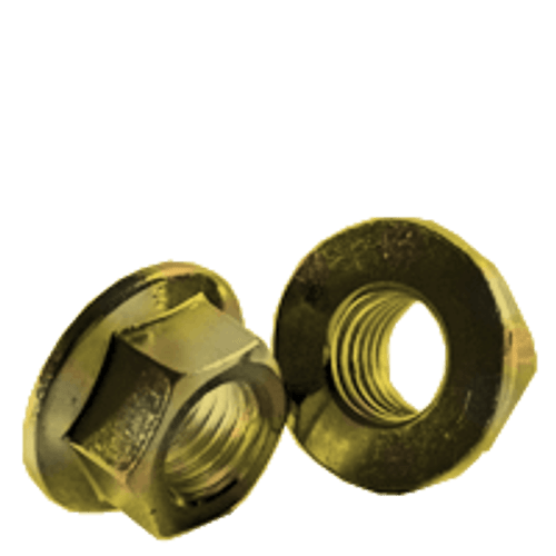 M14-2.00 Class 8 Hex Flange Nut, Non-Serrated, Coarse, Zinc Cr+6, DIN 6923 (500/Bulk Pkg.)