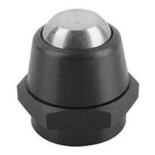 Kipp Self-Aligning Pads, Swivel Angle 20°, 34 mm, Steel, Style C, Flattened Ball, Smooth Face, K0283.120 (Qty. 1) Kipp Self-Aligning Pads, Swivel Angle 20°, 34 mm, Steel, Style C, Flattened Ball, Smooth Face, K0283.120 (Qty. 1)