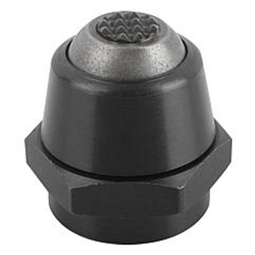 Kipp Self-Aligning Pads, Swivel Angle 20°, 34 mm, Steel, Style M, Flattened Ball, W/Carbide Grips , K0283.916 (Qty. 1) Kipp Self-Aligning Pads, Swivel Angle 20°, 34 mm, Steel, Style M, Flattened Ball, W/Carbide Grips , K0283.916 (Qty. 1)