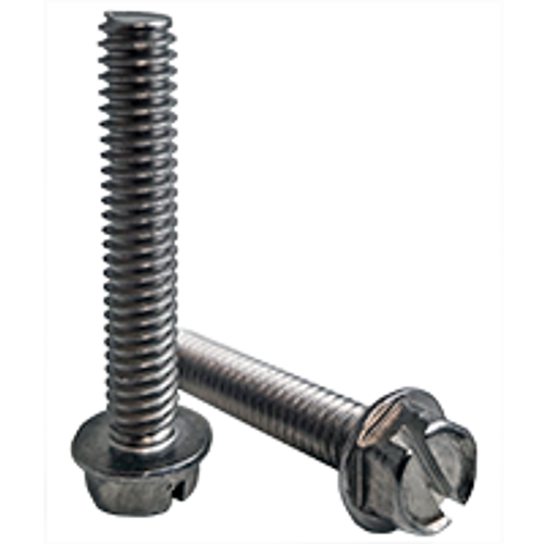 1/4"-20x1 3/4", Fully Threaded Machine Screws Indented Hex Washer Head Slotted Stainless Steel A2 (800/Bulk Pkg.)