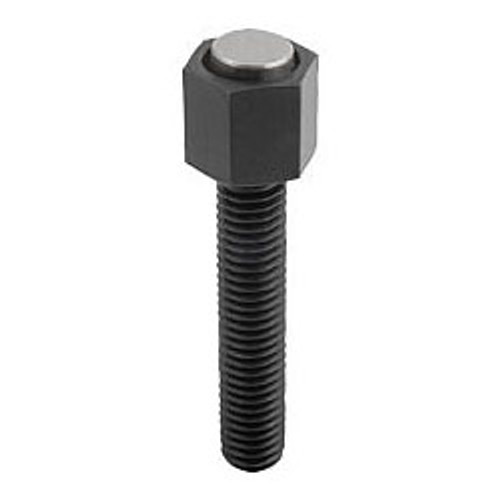 Kipp Self-Aligning Pads w/O Ring, Adjustable, Style C, Carbon Steel, Flattened Steel Ball, Smooth, 6.9 mm x 12 mm, K0288.106X040 (Qty. 1) Kipp Self-Aligning Pads w/O Ring, Adjustable, Style C, Carbon Steel, Flattened Steel Ball, Smooth, 6.9 mm x 12 mm, K0288.106X040 (Qty. 1)