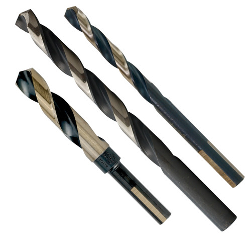 33/64" (0.5156) S&D 1/2" Shank 118 Degree M2 HSS Black and Gold Proferred Drill Bits (1/Pkg.)