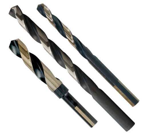 55/64" (0.8594) S&D 1/2" Shank 118 Degree M2 HSS Black and Gold Proferred Drill Bits (1/Pkg.)
