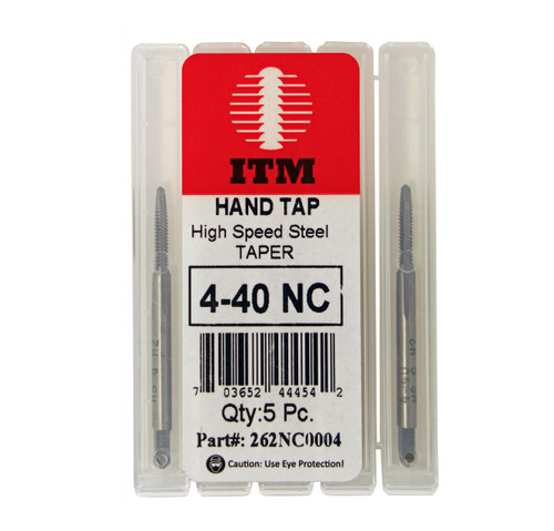 1/4"-28 NF High Speed Steel Taper Taps (5/Pkg.)