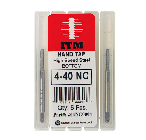 1/4"-20 NC High Speed Steel Bottom Tap (5/Pkg.)