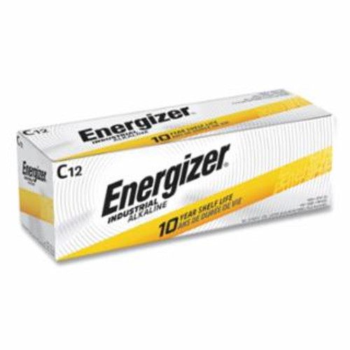 Energizer Industrial Alkaline Battery, C, 1.5 V, 12/EA #EN93