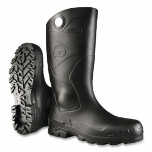 Dunlop Chesapeake Rubber Boots, Steel Toe, Unisex 4, 16 in Boot, PVC, Black, 1/PR #8677600.04