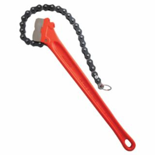 Ridgid Chain Wrench, 2-1/2 in to 5 in Opening, 20-1/4 in Chain, 18 in OAL, 1/EA #31320