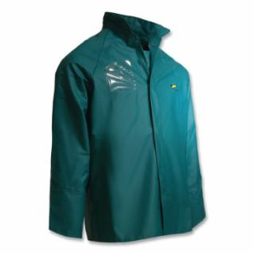 OnGuard Sanitex Jacket with Hood Snaps, 2X-Large, PVC, Green, 1/EA #7123200.2X