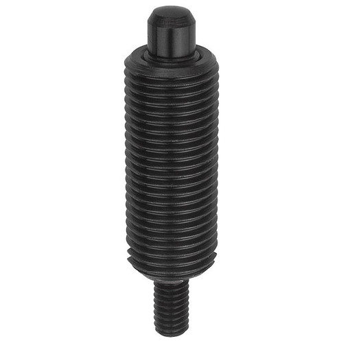 Kipp M08X1 Indexing Plunger, w/o Collar, w/ Threaded Body, Style J, Stainless Steel, Metric (Qty. 1), K0345.01004