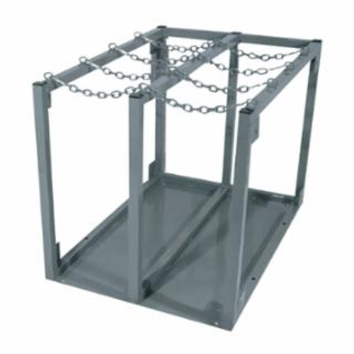 Anthony Cylinder Cart Rack, 8 Cylinders, 29 in W x 40 in D x 30 in H, Gray, Steel, 1/EA #MCR800