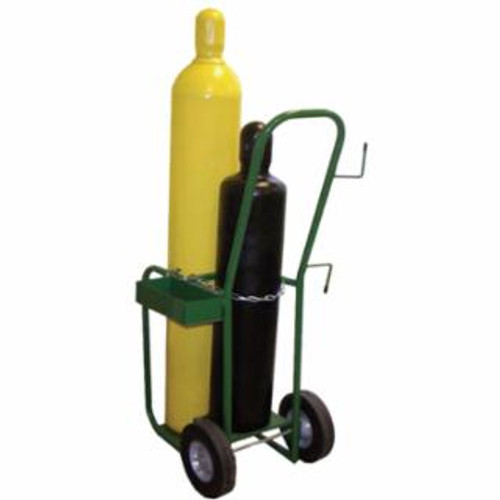 Saf-T-Cart Industrial Series Cart, 2 Cylinders, 10 in Semi-Pneumatic Wheels, 1/EA #600-10