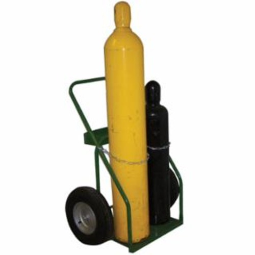 Saf-T-Cart 800 Series Carts, Holds 2 Cylinders, 9.5 in dia, 16 in Pneumatic Wheels, 1/EA #861-16