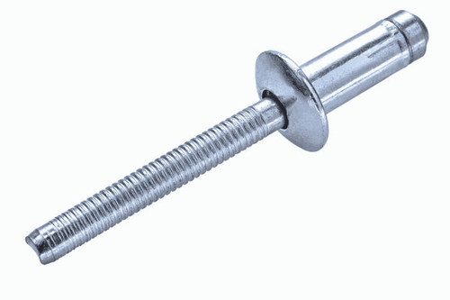 SBS-0817-HL Goebel H-Lock Blind Rivet, 1/4, .250 Diameter [.268-.346 Grip Range], Dome Head Steel/Steel, Zinc Clear (250/Pkg.)