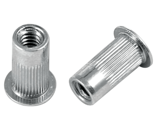 LKA1-518-150, Goebel GO-NUT LK Series Rivetnut Insert, 5/16-18 UNC-2B, (0.027 - 0.150 Grip Range), "L" Style Round Body Splined, Large Flange Head, Aluminum 5056 (250/Pkg.) LKA1-518-150, Goebel GO-NUT LK Series Rivetnut Insert, 5/16-18 UNC-2B, (0.027 - 0.150 Grip Range), "L" Style Round Body Splined, Large Flange Head, Aluminum 5056 (250/Pkg.)