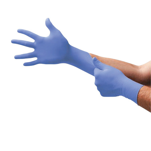 Microflex Supreno SE Disposable Nitrile Gloves, Beaded Cuff, X-Small, Violet Blue, 100/EA #SU-690-XS