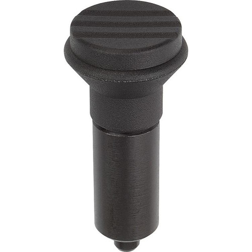 Kipp Indexing Plunger, 12 mm X 5 mm X 47 mm, w/o Collar, w/o Groove, Style L, Steel (Qty. 1), K0347.1105