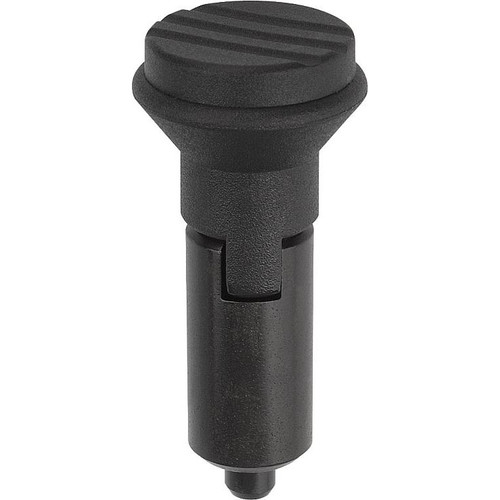 Kipp Indexing Plunger, 14 mm X 6 mm X 56 mm, w/o Collar, w/Locking Pin, Style M, Steel (Qty. 1), K0347.2206