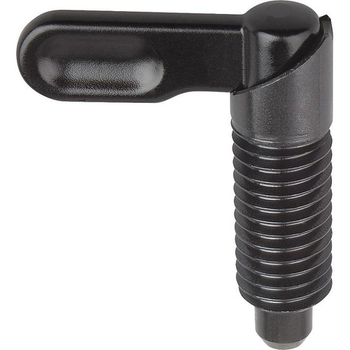 Kipp Cam-Action M10, D4 Indexing Plunger, Style A, Uncoated Grip w/o Nut, Steel (Qty. 1), K0348.040410