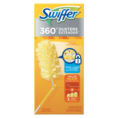 Swiffer 44750 Cleaning Duster, White Fiber Head, Plastic