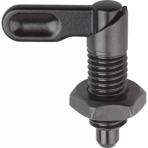 Kipp Cam-Action M20, D8 Indexing Plunger, Style B, Uncoated Grip w/Nut, Steel (Qty. 1), K0348.050820 Kipp Cam-Action M20, D8 Indexing Plunger, Style B, Uncoated Grip w/Nut, Steel (Qty. 1), K0348.050820