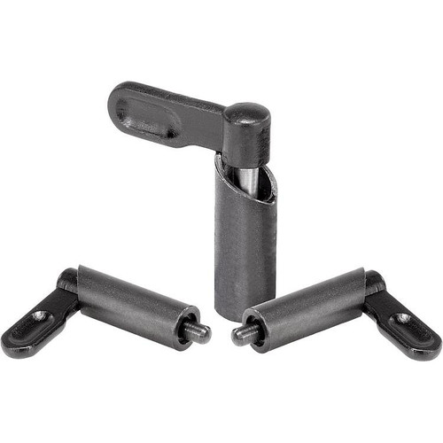 Kipp Cam-Action Indexing Plunger, D10, Style F, Powder Handle, Smooth Sleeve, Steel (Qty. 1), K0639.090510 Kipp Cam-Action Indexing Plunger, D10, Style F, Powder Handle, Smooth Sleeve, Steel (Qty. 1), K0639.090510