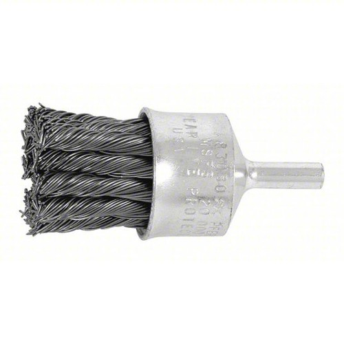 Pferd Flared Cup Knot End Brushes, Carbon Steel, 20,000 rpm, 1 in x 0.02 in, 1/EA #83080