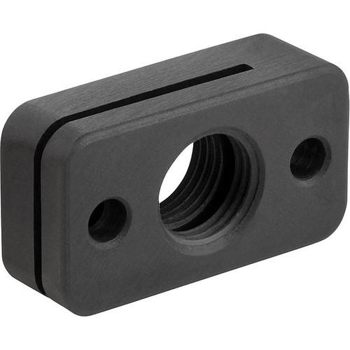 Kipp Mounting Bracket, M10X1, Style A, Aluminum, Black (10/Pkg.), K0638.3101