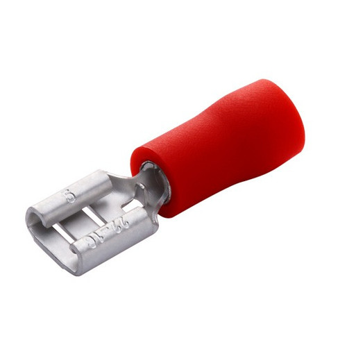 Disconnect Female AWG 22-16 Red 1/4" PVC (50/Bag, 12 Bags) Disconnect Female AWG 22-16 Red 1/4" PVC (50/Bag, 12 Bags)