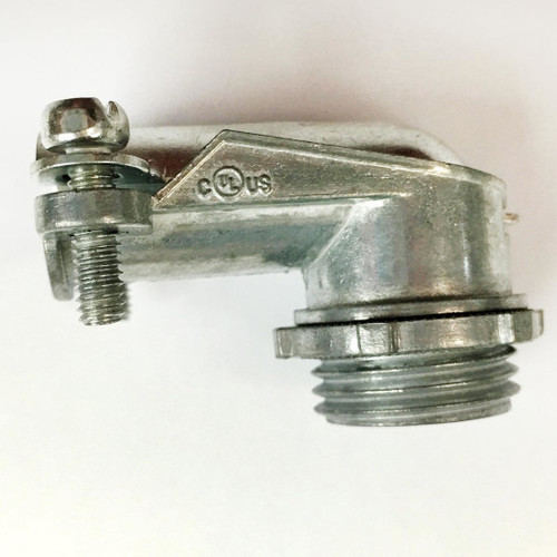 Conduit Flex Connector 90 Deg 3/8", 1/2" Knockout (36/Pkg.)