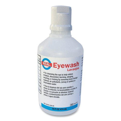 Anchor Brand Eye Wash, 16 oz Bottle, Sterile, 12/BO #16EW-1