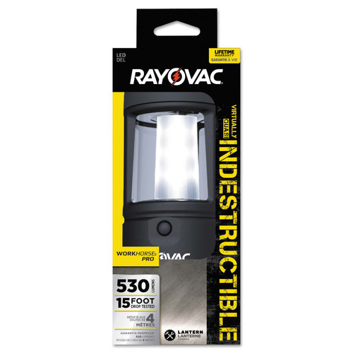 Rayovac Indestructible Series Latern, 3 D, 530 Lumens, Black, 1/EA #DIYLN3D-BXB