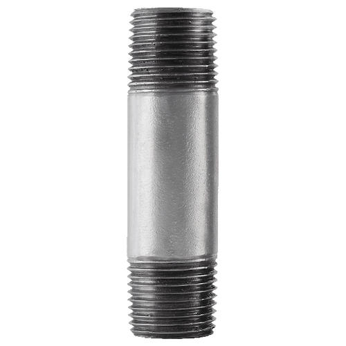 Pipe Fittings - 1-1/4" x Close Schedule 40 Galvanized Steel Pipe - Nipple - ASTM A153 Standard (5/Pkg.)