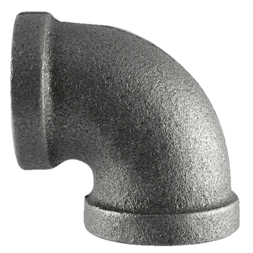 Pipe Fittings - 1" Class 150 Black Malleables Iron Pipe - 90 Degree Angle Elbow (10/Pkg.)