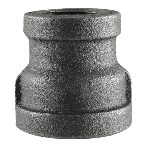 Pipe Fittings - 1-1/4" x 1/2" Class 150 Black Malleables Iron Pipe - Reducing Couplings (5/Pkg.)