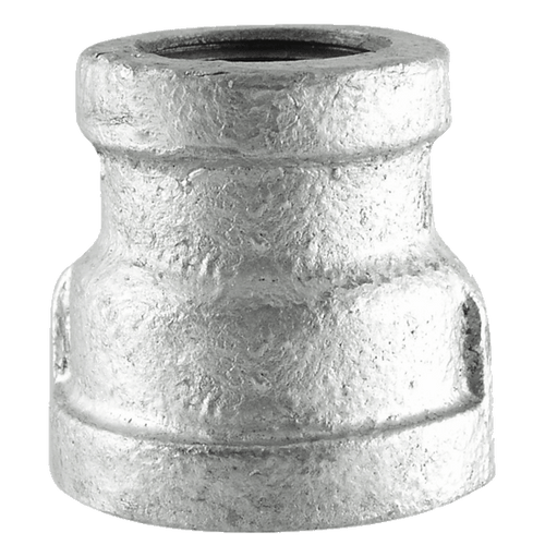 Pipe Fittings - 1-1/2" x 1-1/4" Class 150 Galvanized Malleables Iron Pipe - Reducing Couplings (3/Pkg.) Pipe Fittings - 1-1/2" x 1-1/4" Class 150 Galvanized Malleables Iron Pipe - Reducing Couplings (3/Pkg.)
