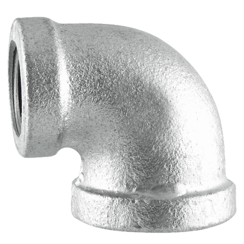 Pipe Fittings - 1-1/2" x 1" Class 150 Galvanized Malleables Iron Pipe -90 Degree Angle Reducing Elbow (5/Pkg.)