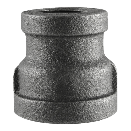 Pipe Fittings  - 3/4" x 1/2" Class 150 Black Malleables Iron Pipe - Reducing Couplings (60/Bulk Pkg.)