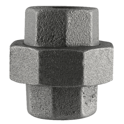 Pipe Fittings - 1-1/4" Class 150 Black Malleables Iron Pipe - Unions (5/Pkg.)