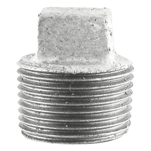 Pipe Fittings - 1/2" Class 150 Galvanized Malleables Iron Pipe - Plug (20/Pkg.)