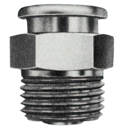 Alemite Button Head Fitting, Straight, 3/4 in, Male/Male, 1/8 in (PTF), 1/EA #M1184