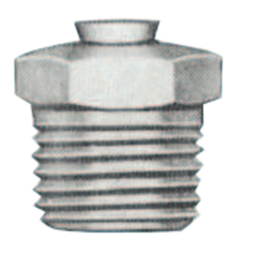 Alemite Relief Fittings, Straight, 1/2 in, Male/Male, 1/8 in (PTF), 5 psi, 1/EA #47200