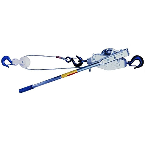 Lug-All Cable Ratchet Hoist-Winch, 2 Ton, 20 ft Lifting Height, 110 lb-ft, 1/EA #4000-20