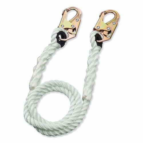 Peakworks Restraint Lanyard, 6 ft, Steel Snap Hook, 310 lb, Steel Snap Hook, 1/EA #V8151006