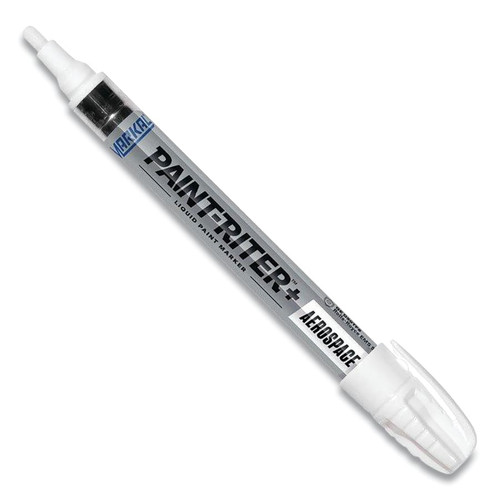 Markal Paint-Riter + Aerospace Paint Marker, White, 3 mm, Medium Tip, 12/EA #96892